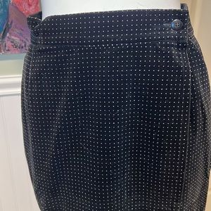 Gianni Versace Black Velvet High Waist Wrap Midi Skirt Button Closure Italy- NWT